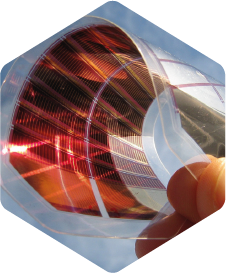 flexible solar cell with Solaris PTAA